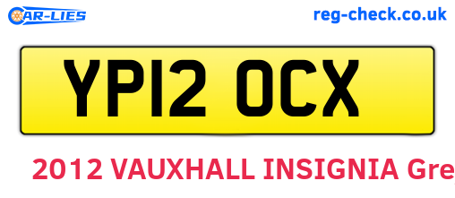 YP12OCX are the vehicle registration plates.