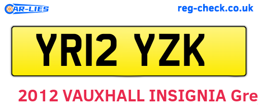 YR12YZK are the vehicle registration plates.
