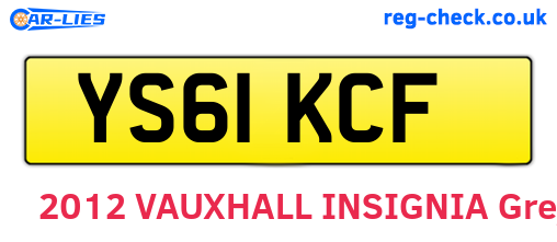 YS61KCF are the vehicle registration plates.