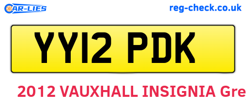 YY12PDK are the vehicle registration plates.