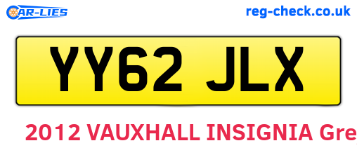 YY62JLX are the vehicle registration plates.