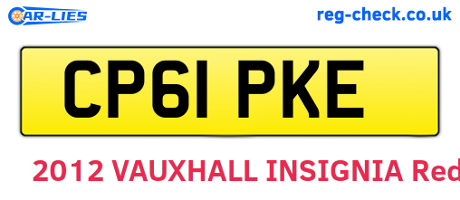 CP61PKE are the vehicle registration plates.