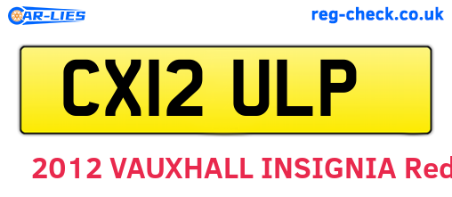 CX12ULP are the vehicle registration plates.