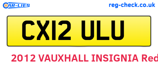 CX12ULU are the vehicle registration plates.