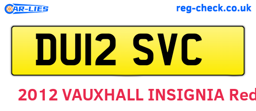 DU12SVC are the vehicle registration plates.