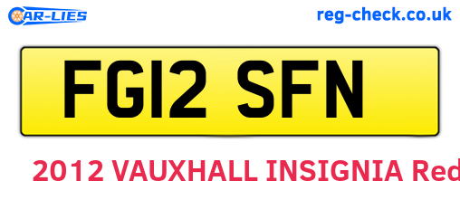 FG12SFN are the vehicle registration plates.