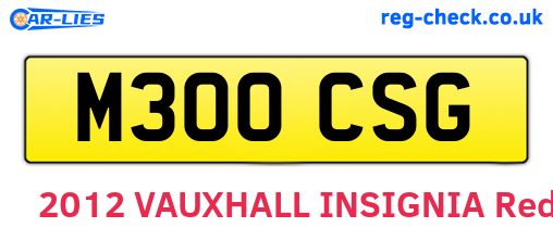 M300CSG are the vehicle registration plates.