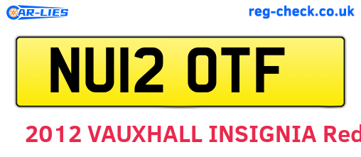 NU12OTF are the vehicle registration plates.