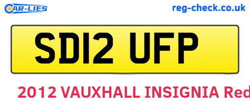 SD12UFP are the vehicle registration plates.