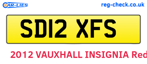 SD12XFS are the vehicle registration plates.