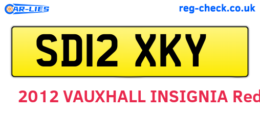 SD12XKY are the vehicle registration plates.