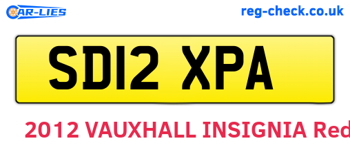SD12XPA are the vehicle registration plates.