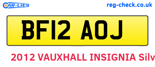 BF12AOJ are the vehicle registration plates.