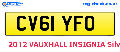 CV61YFO are the vehicle registration plates.