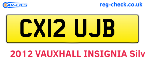 CX12UJB are the vehicle registration plates.