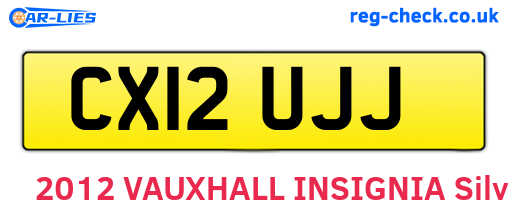 CX12UJJ are the vehicle registration plates.