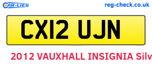 CX12UJN are the vehicle registration plates.