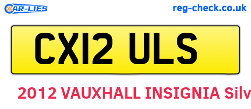 CX12ULS are the vehicle registration plates.