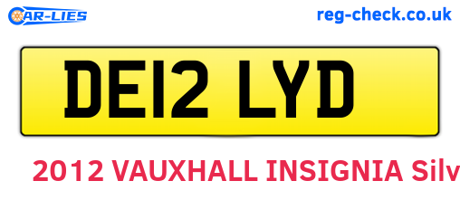 DE12LYD are the vehicle registration plates.
