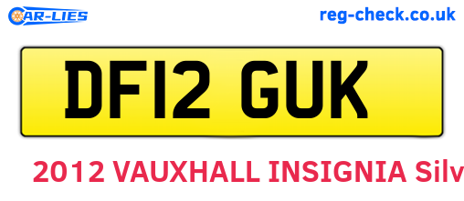 DF12GUK are the vehicle registration plates.
