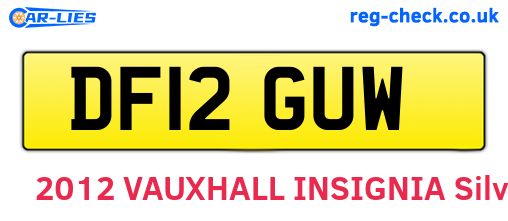 DF12GUW are the vehicle registration plates.