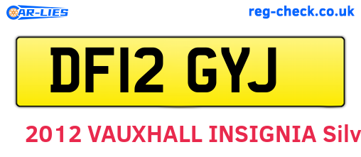 DF12GYJ are the vehicle registration plates.