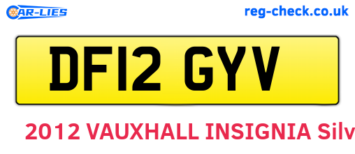 DF12GYV are the vehicle registration plates.