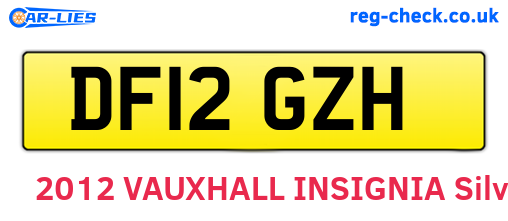 DF12GZH are the vehicle registration plates.