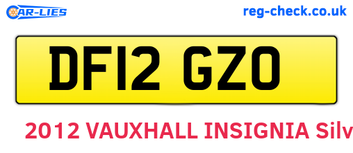 DF12GZO are the vehicle registration plates.