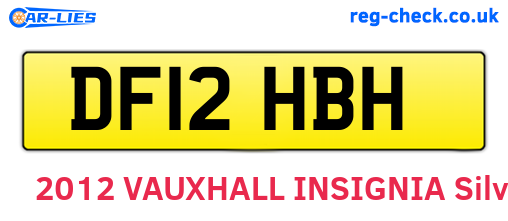DF12HBH are the vehicle registration plates.