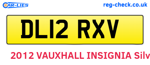 DL12RXV are the vehicle registration plates.