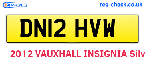 DN12HVW are the vehicle registration plates.