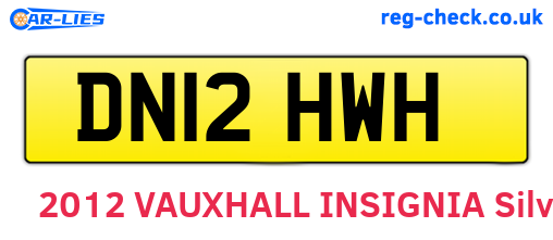 DN12HWH are the vehicle registration plates.