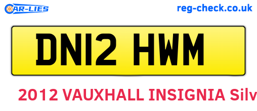 DN12HWM are the vehicle registration plates.