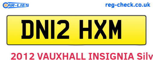 DN12HXM are the vehicle registration plates.