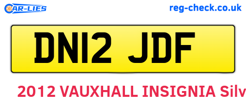 DN12JDF are the vehicle registration plates.