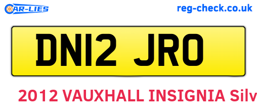 DN12JRO are the vehicle registration plates.