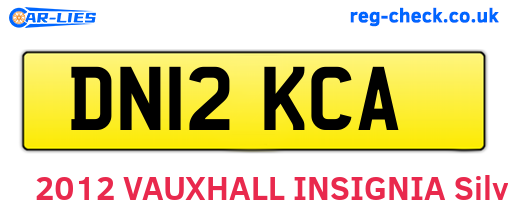 DN12KCA are the vehicle registration plates.