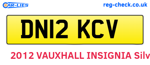 DN12KCV are the vehicle registration plates.
