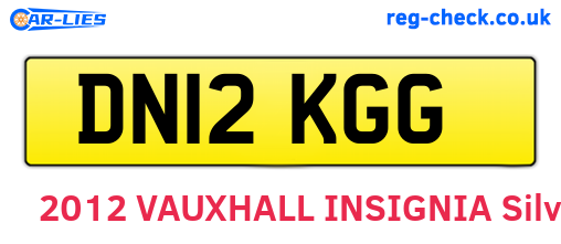 DN12KGG are the vehicle registration plates.