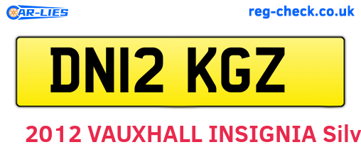 DN12KGZ are the vehicle registration plates.