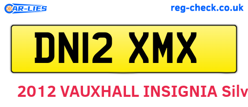DN12XMX are the vehicle registration plates.