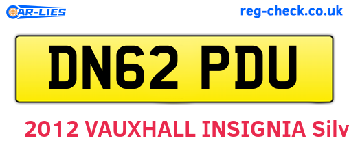 DN62PDU are the vehicle registration plates.