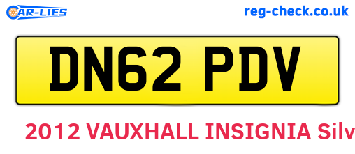 DN62PDV are the vehicle registration plates.