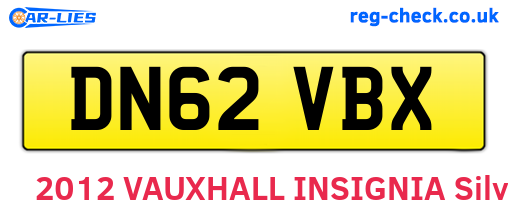 DN62VBX are the vehicle registration plates.