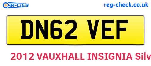 DN62VEF are the vehicle registration plates.