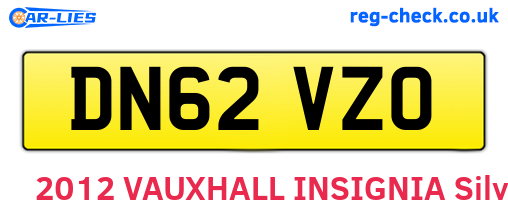 DN62VZO are the vehicle registration plates.