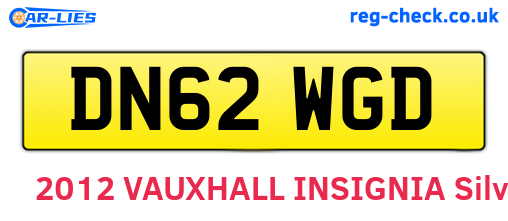DN62WGD are the vehicle registration plates.