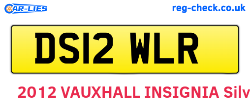 DS12WLR are the vehicle registration plates.