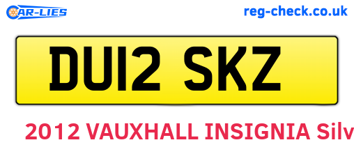DU12SKZ are the vehicle registration plates.